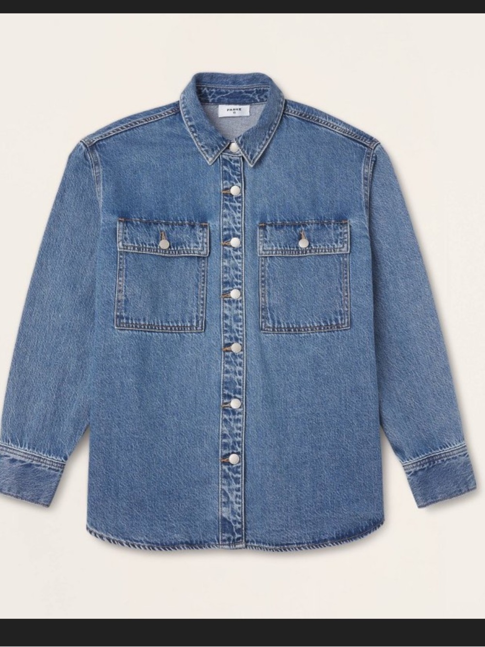 Parke x Target Women's Long Sleeve Denim Shacket - Dark